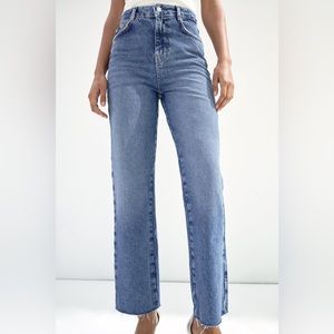 ZARA HIGH RISE Z1975 STRAIGHT LEG JEANS NWT